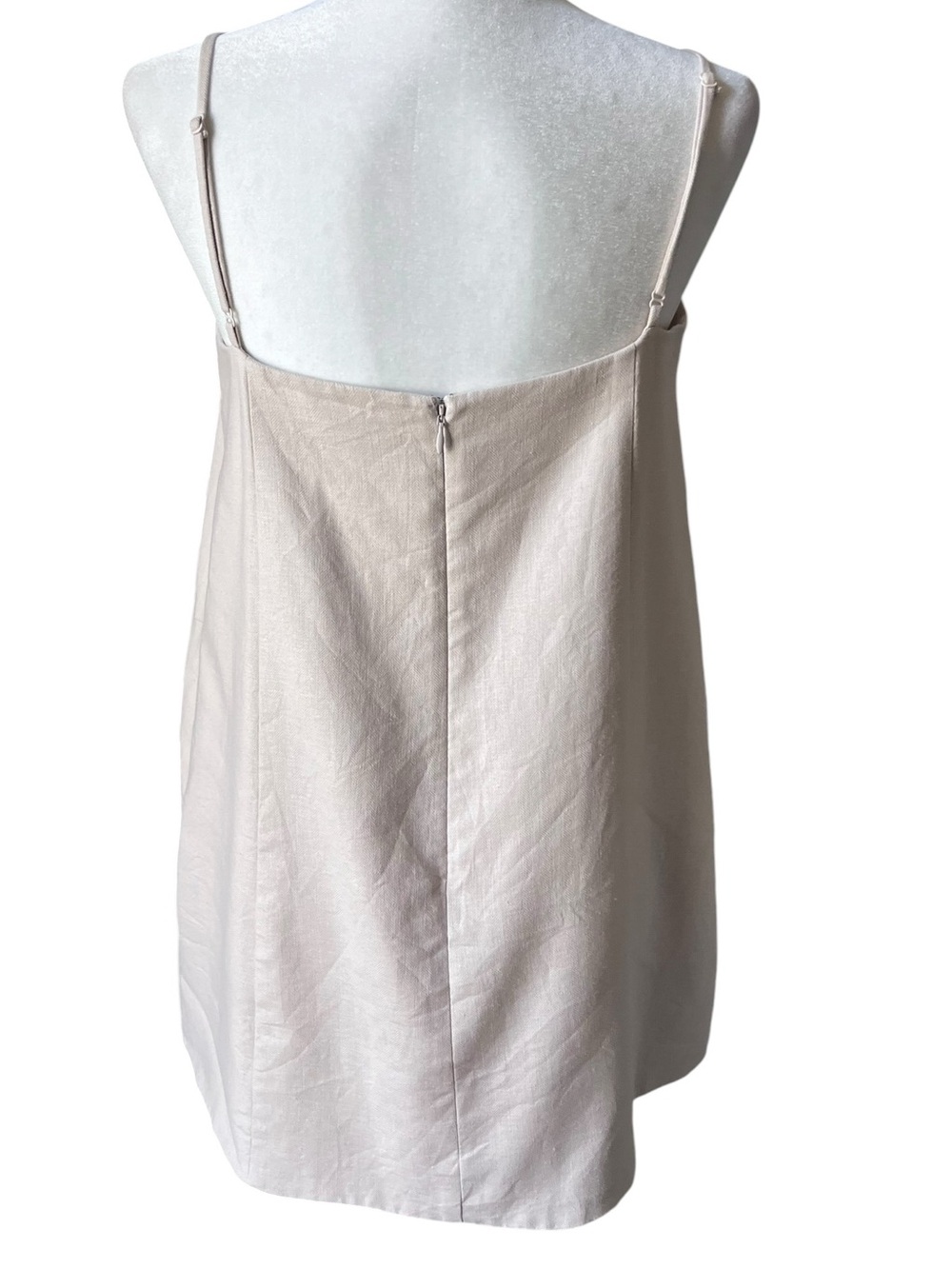 Anthropologie Mare Mare Linen Blend Strappy Mini Tent Dress Cream Size Small - Picture 5 of 11